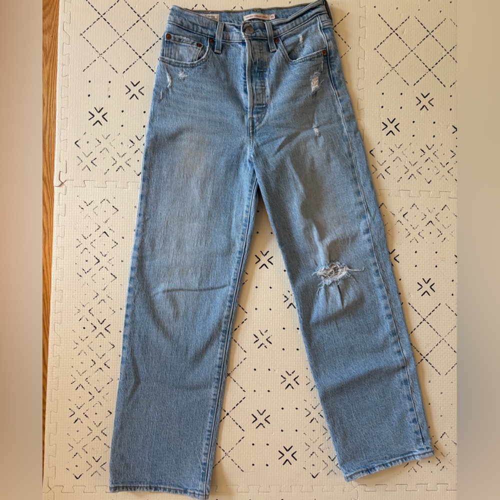 Levi's Women's Premium Ribcage Straight Ankle Jeans, Samba Done 25